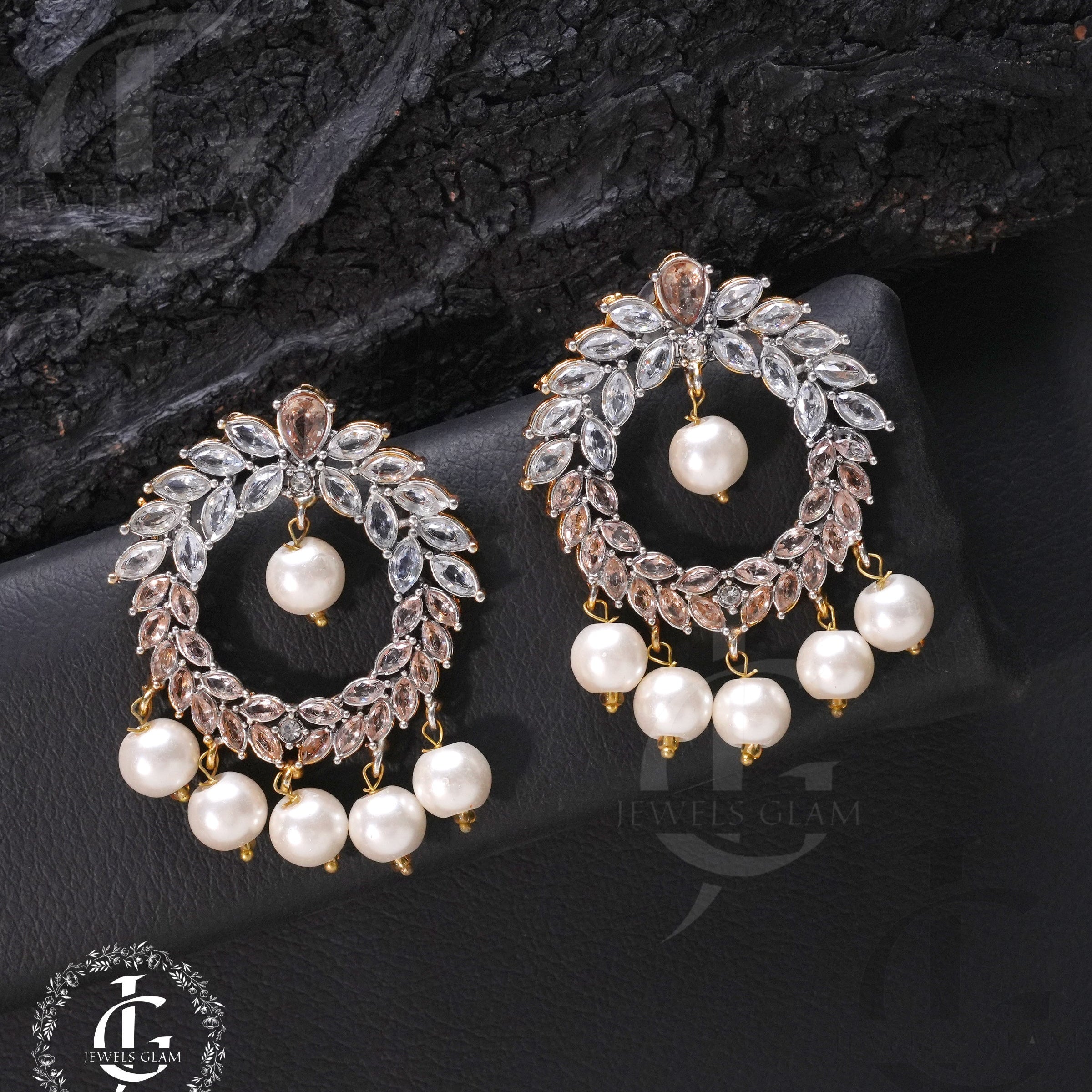 Zircon Studded Hoops