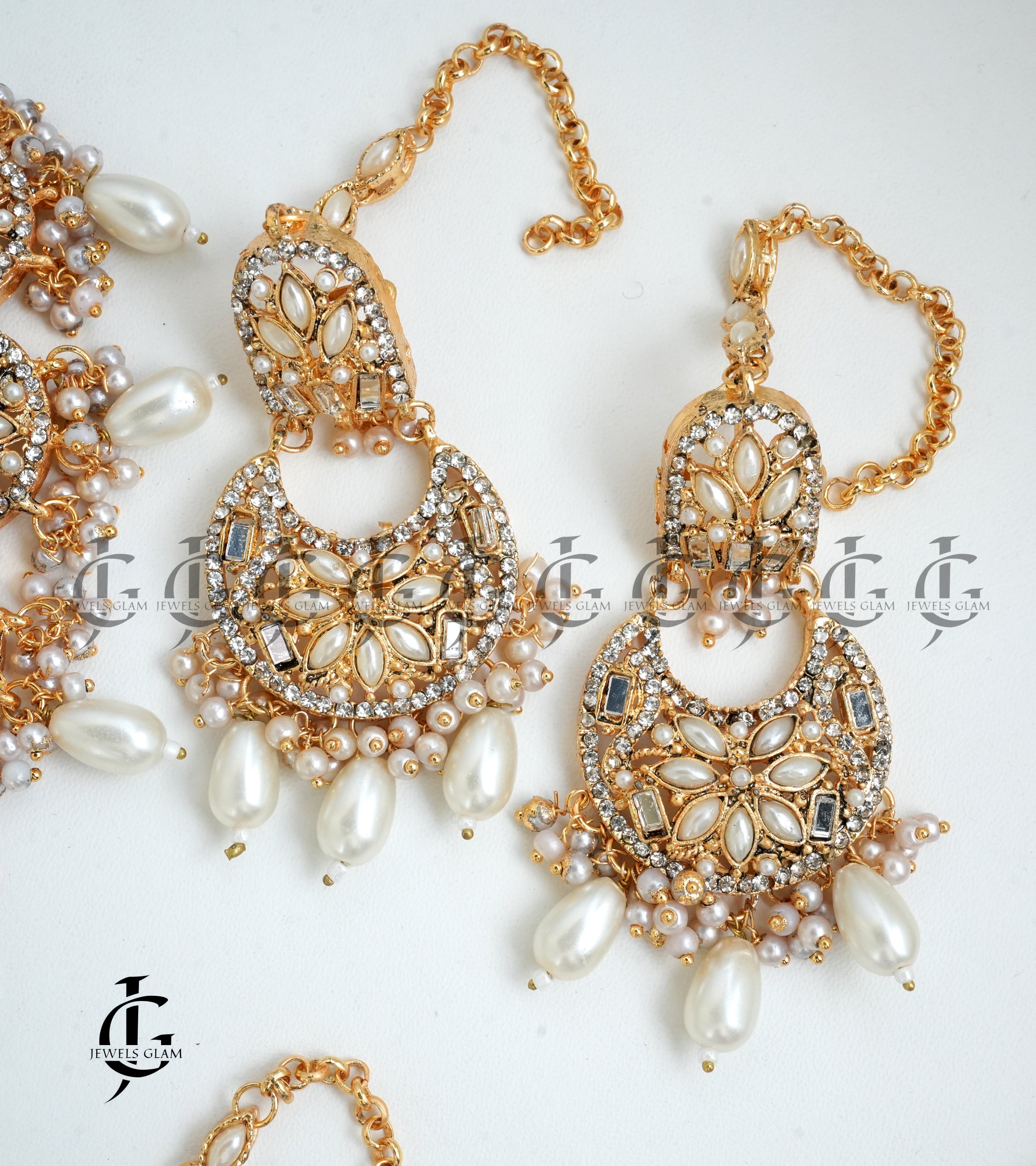 Pearl Bloom Bridal Choker Jewelry Set