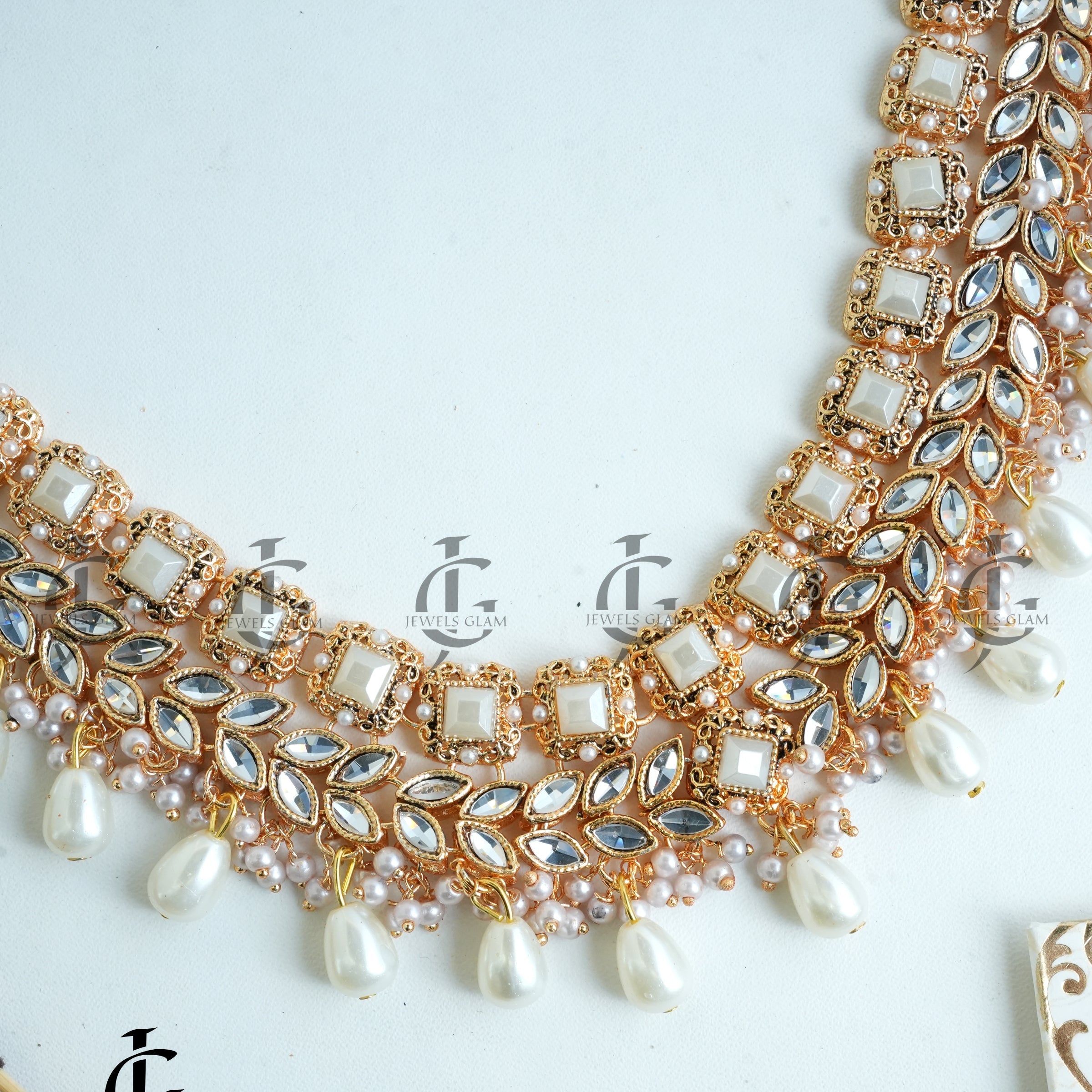 Royal Pearl and Kundan Bridal Mala