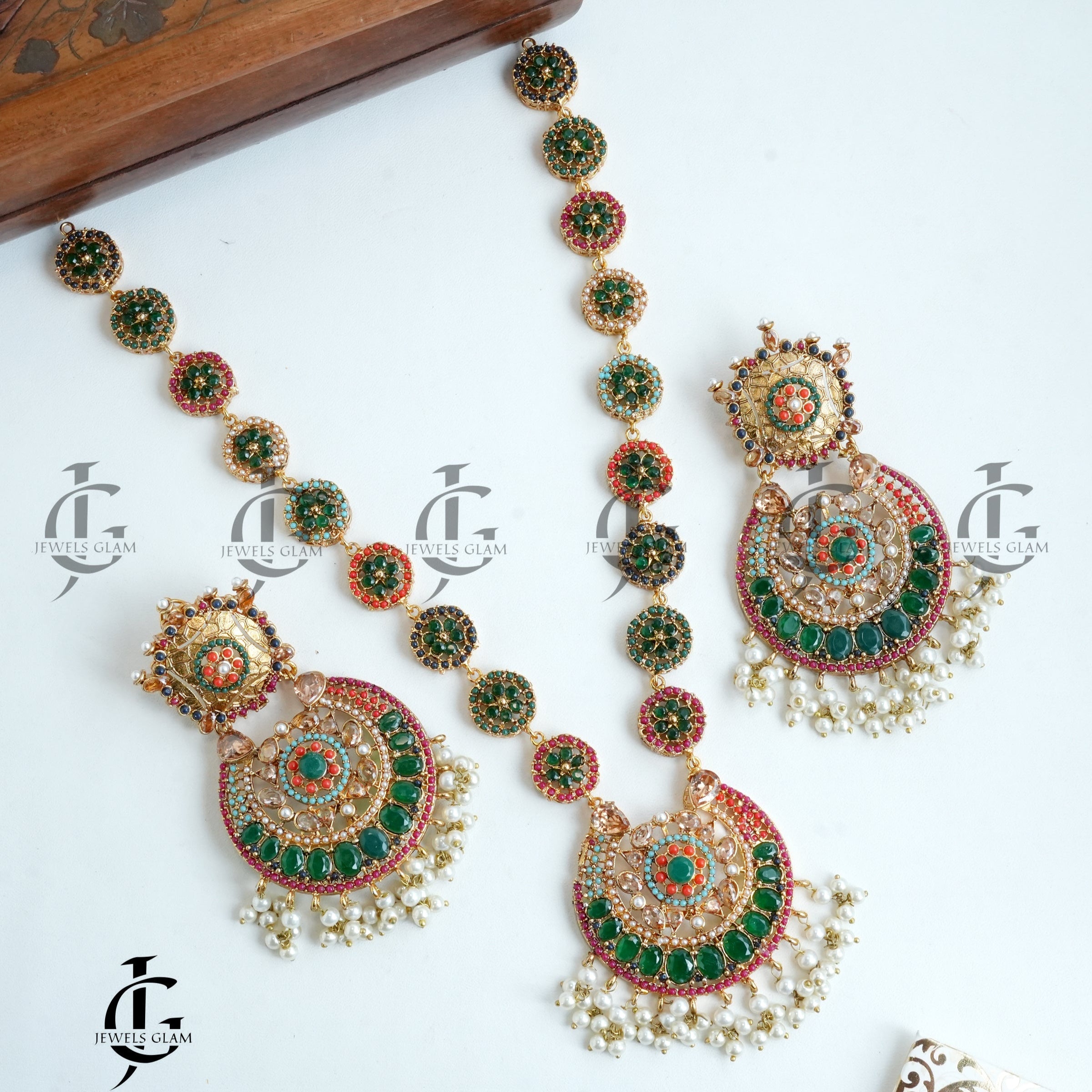 Multicolor Kundan-Encrusted Pearl Mala Set