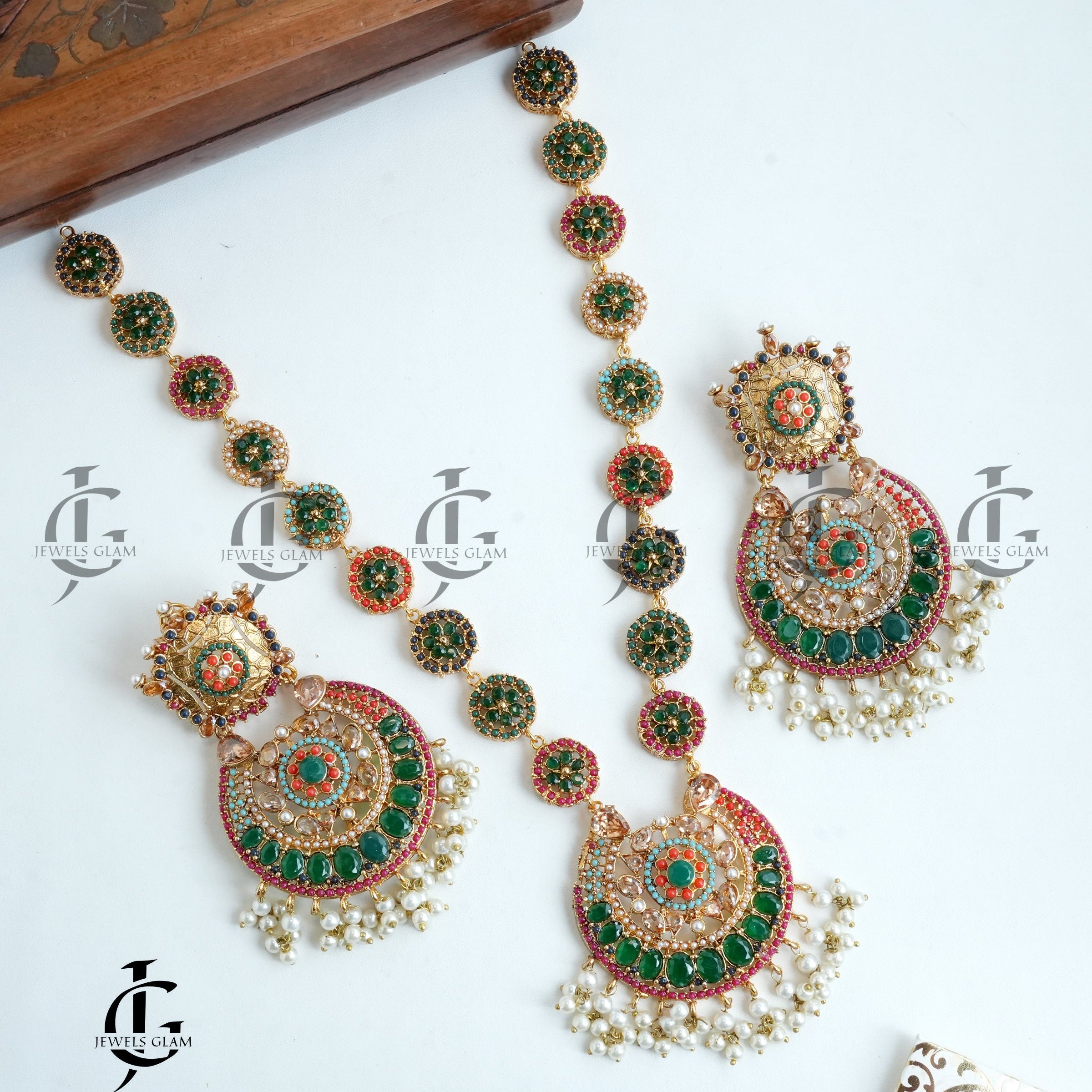 Multicolor Kundan-Encrusted Pearl Mala Set