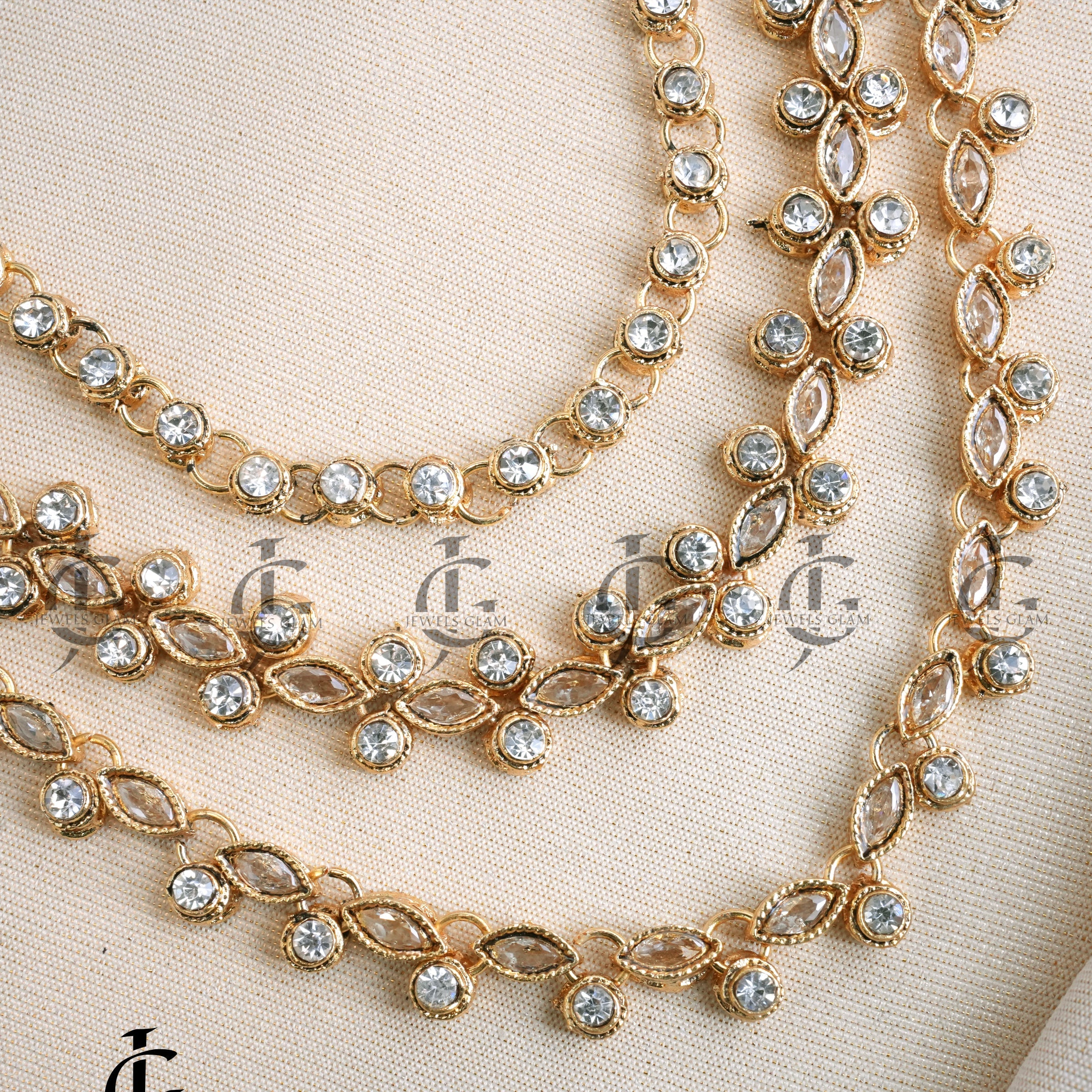 Radiant Floral Multi-Layer Kundan Mala