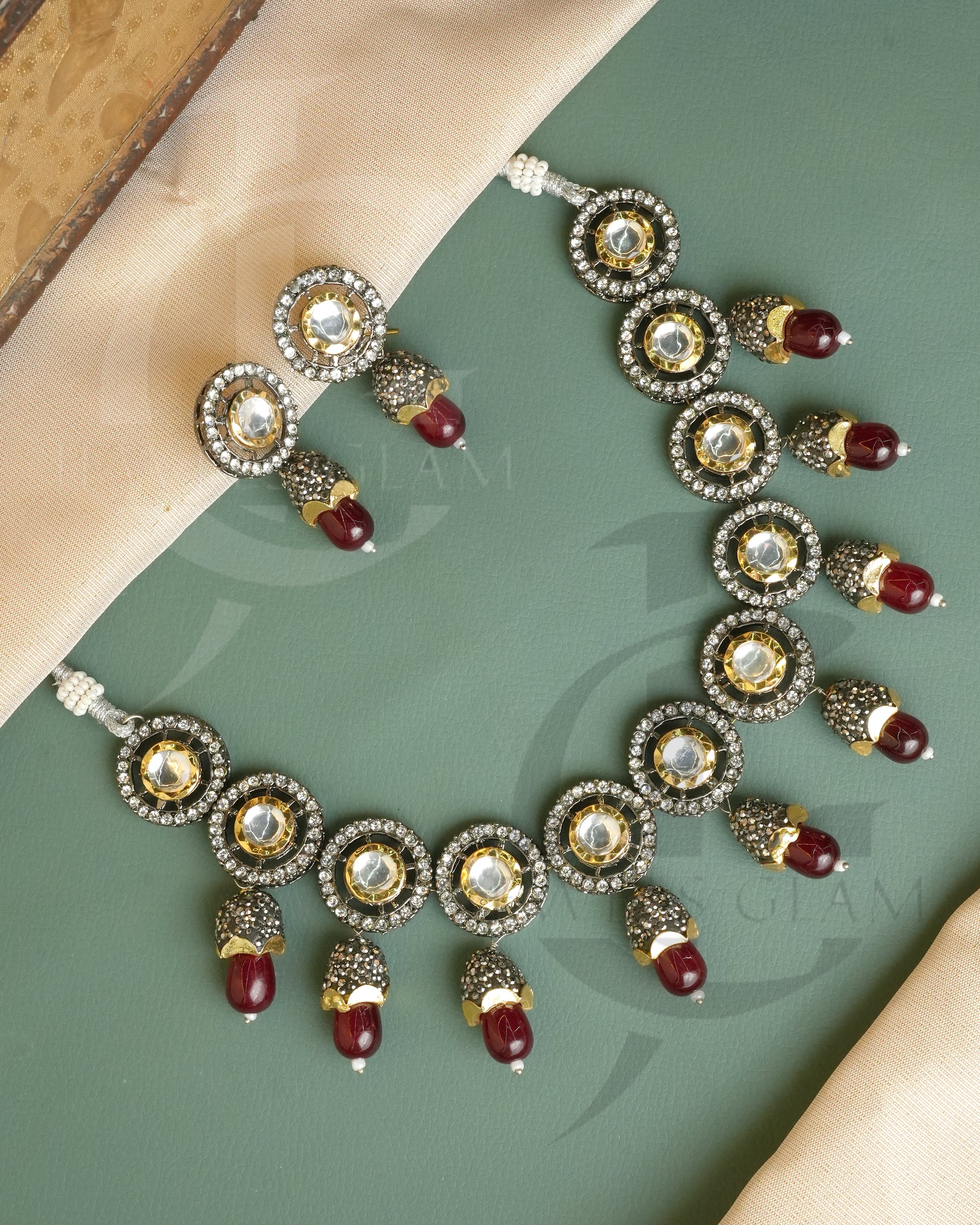 Victorian Polki Necklace Set