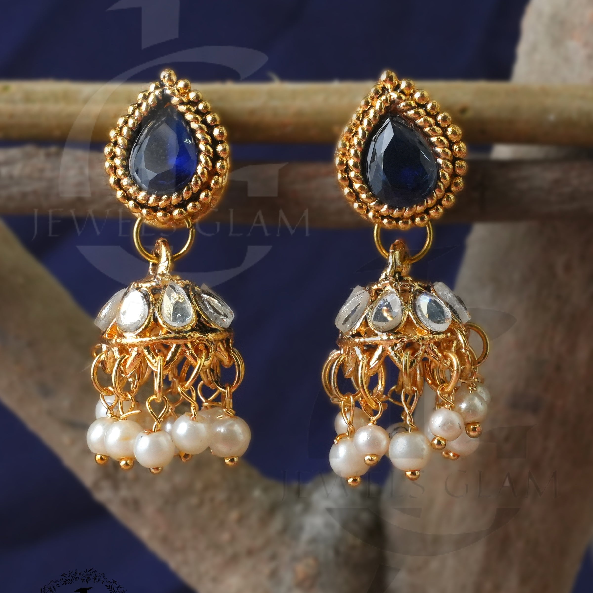 Teardrop Jhumki Earrings