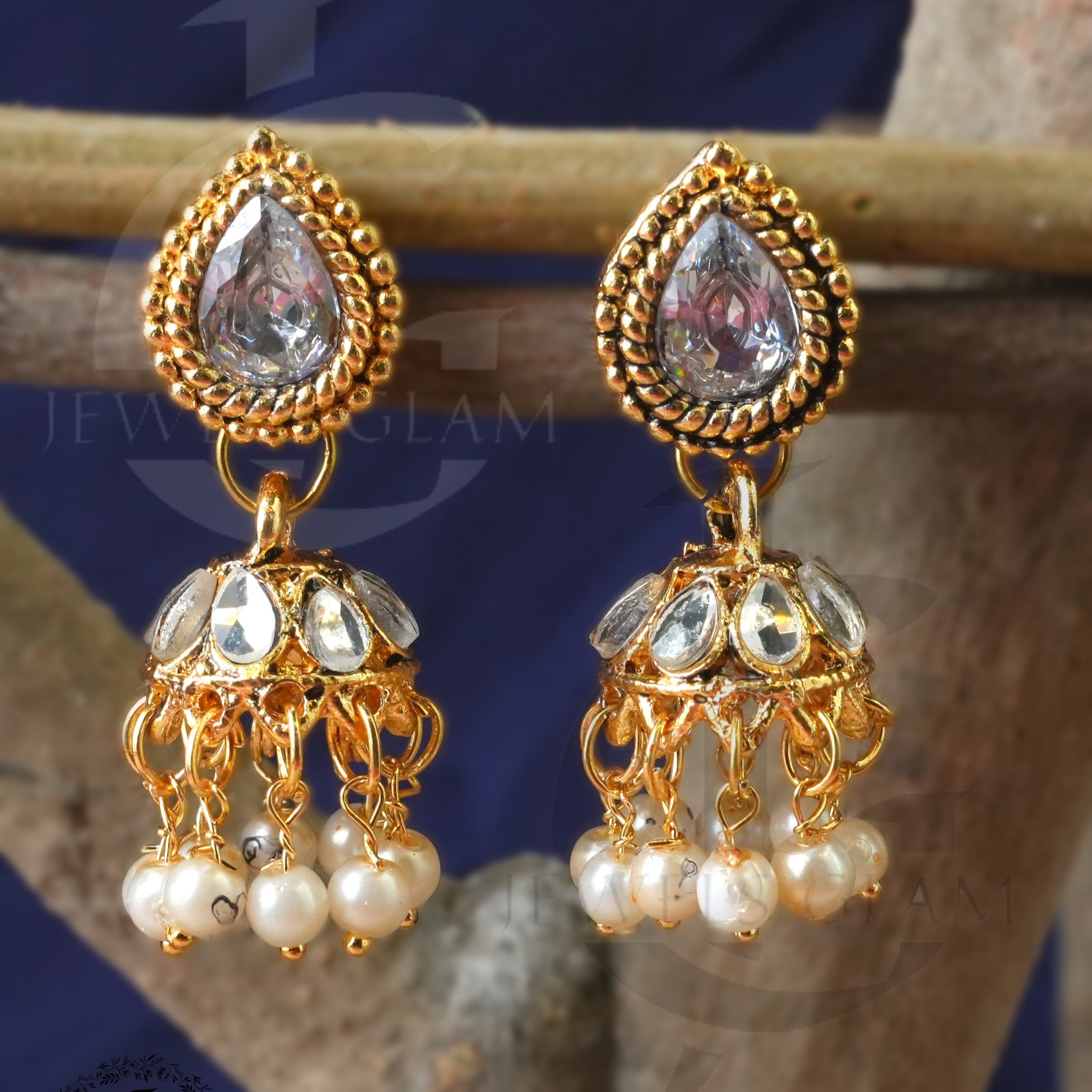 Teardrop Jhumki Earrings