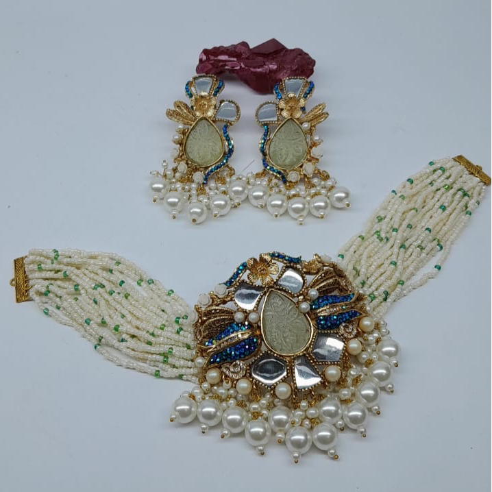 Royal Pearl and Kundan Bridal Mala Set