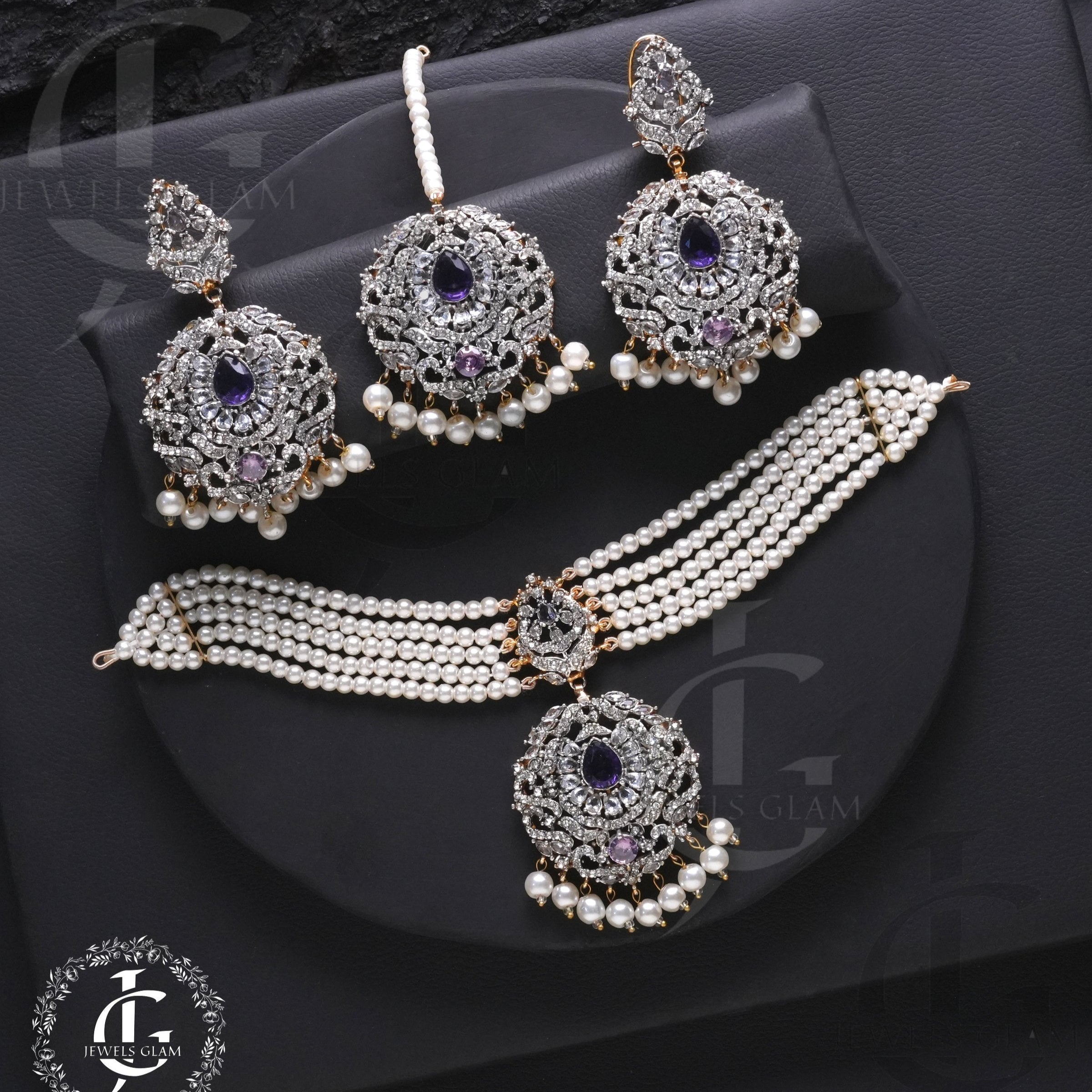 American Diamond Chocker Set