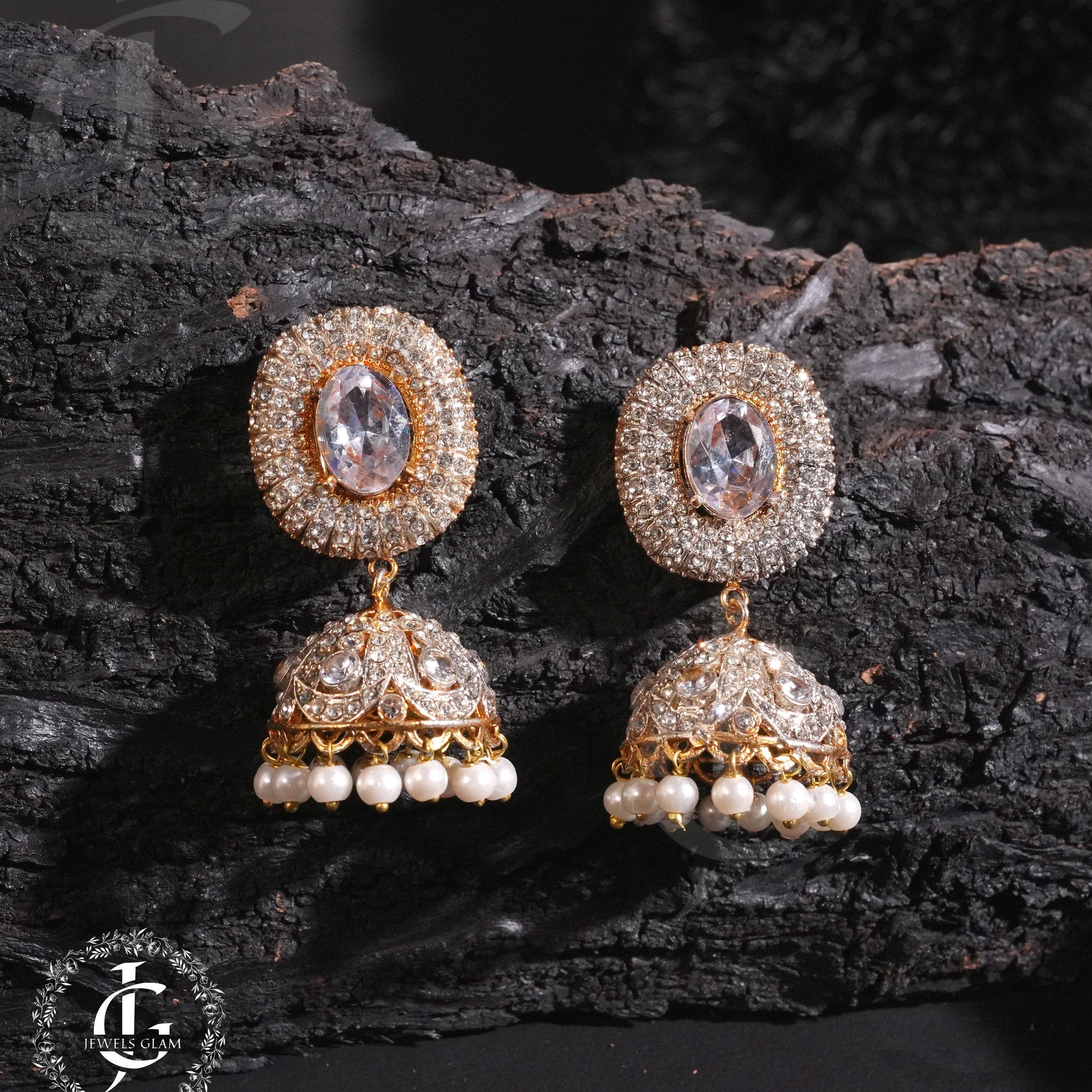 Clear Stone Jhumki