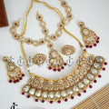 Radiant Polki Kundan Ruby Bridal Jewelry Set