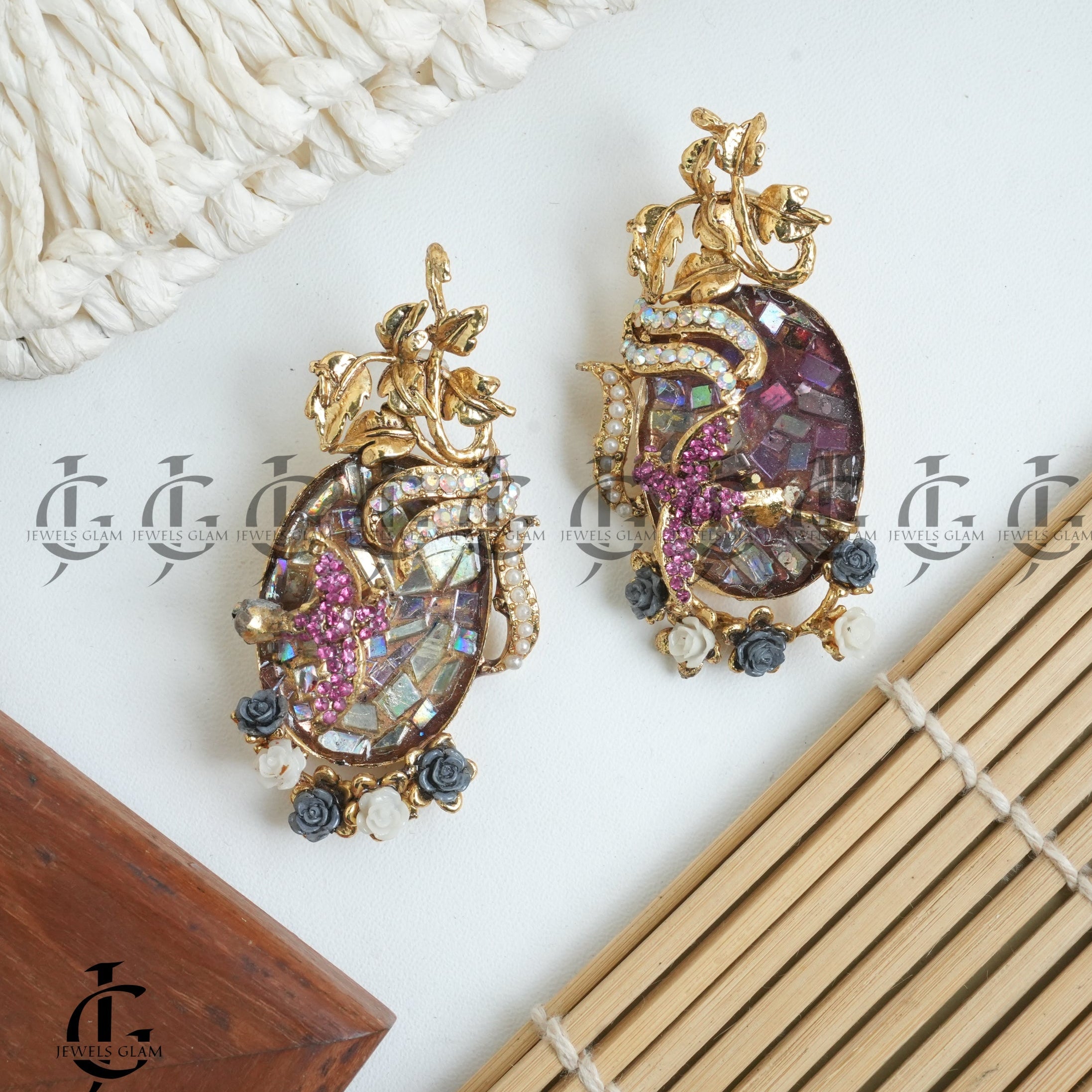Majestic Garden Mosaic Earrings