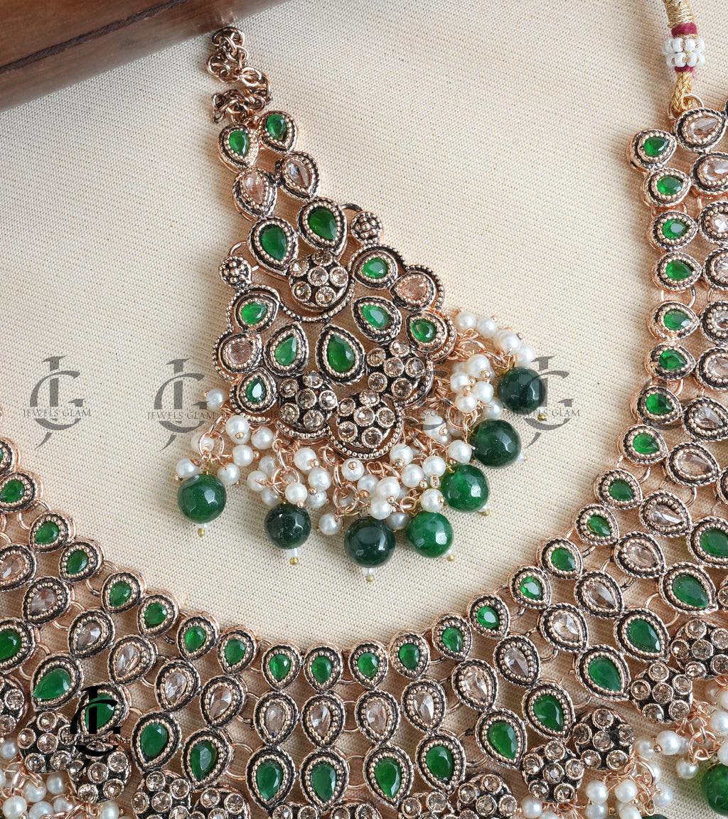 Emerald Grace Bridal Pearl Jewelry Set