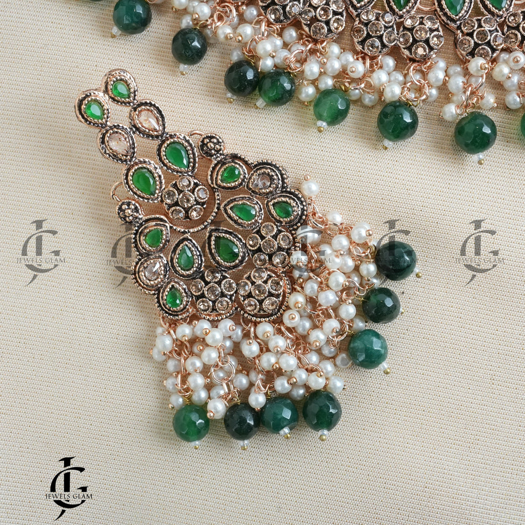 Emerald Grace Bridal Pearl Jewelry Set