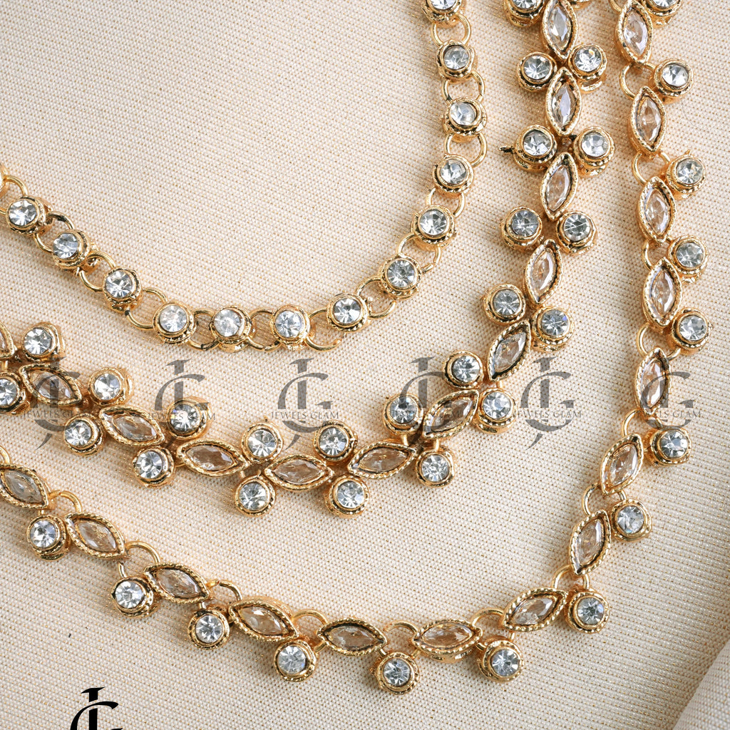 Radiant Floral Multi-Layer Kundan Mala