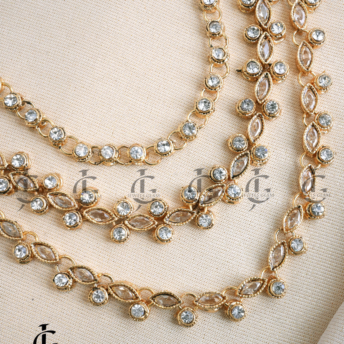 Radiant Floral Multi-Layer Kundan Mala