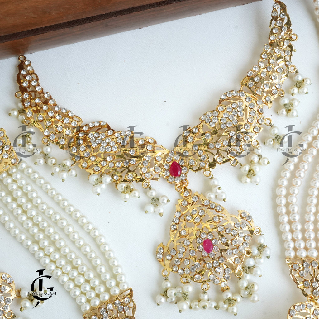 Royal Pearl Kundan Bridal Jewelry Set