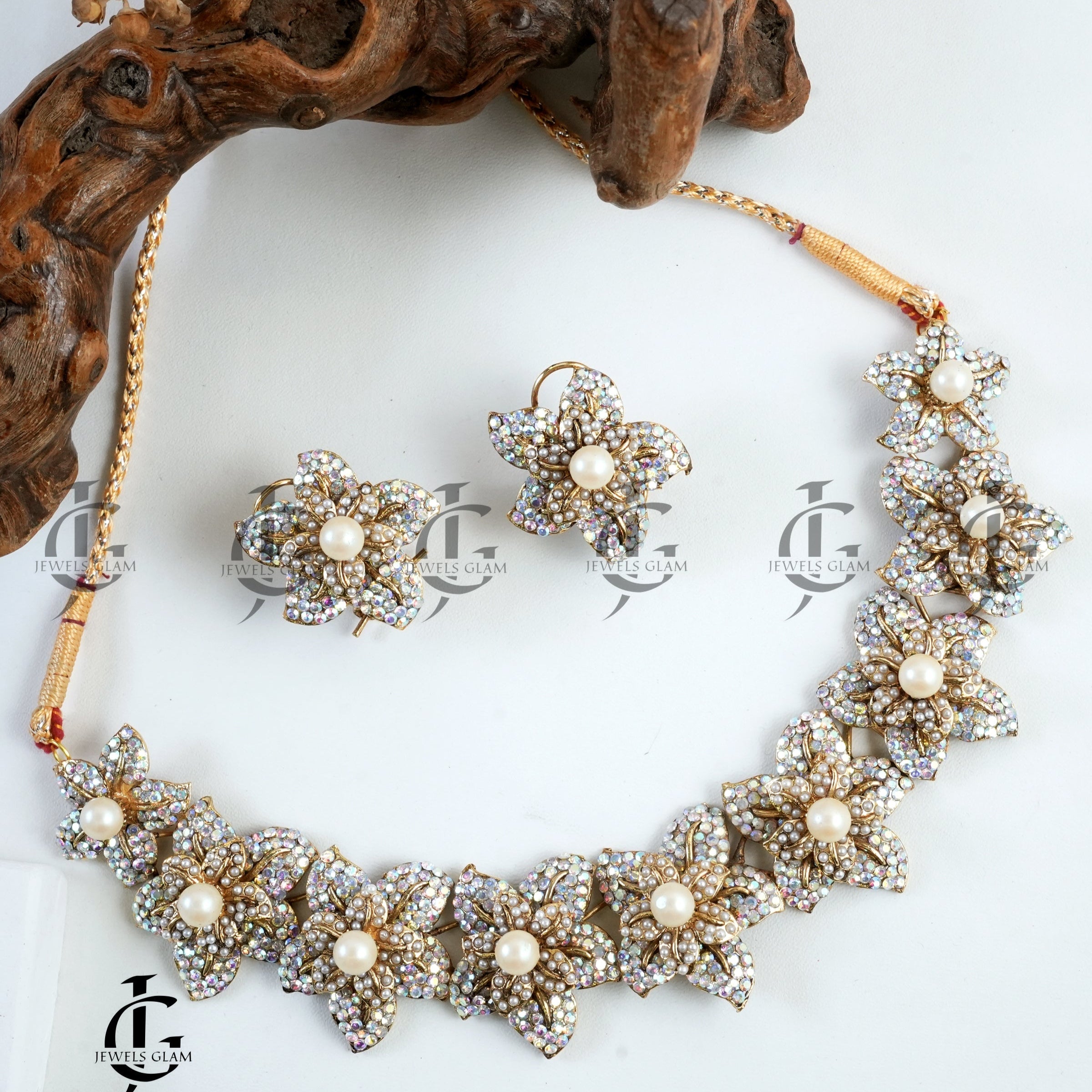 White Daisy Jewelry set