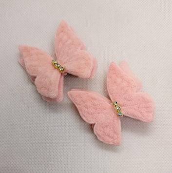 Velvety Butterfly Hair Pins