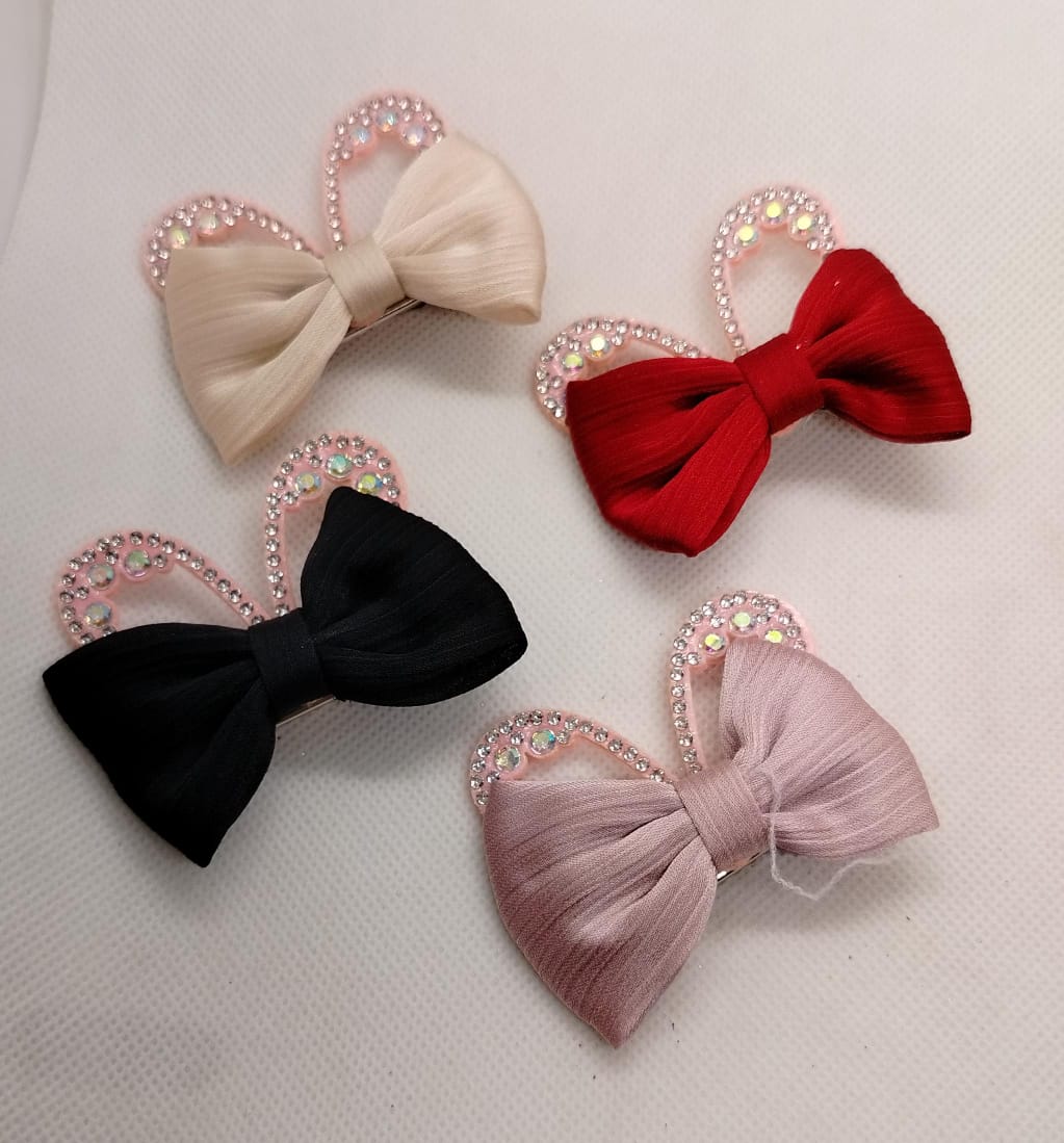 Silk Bow Hairpins 2pc