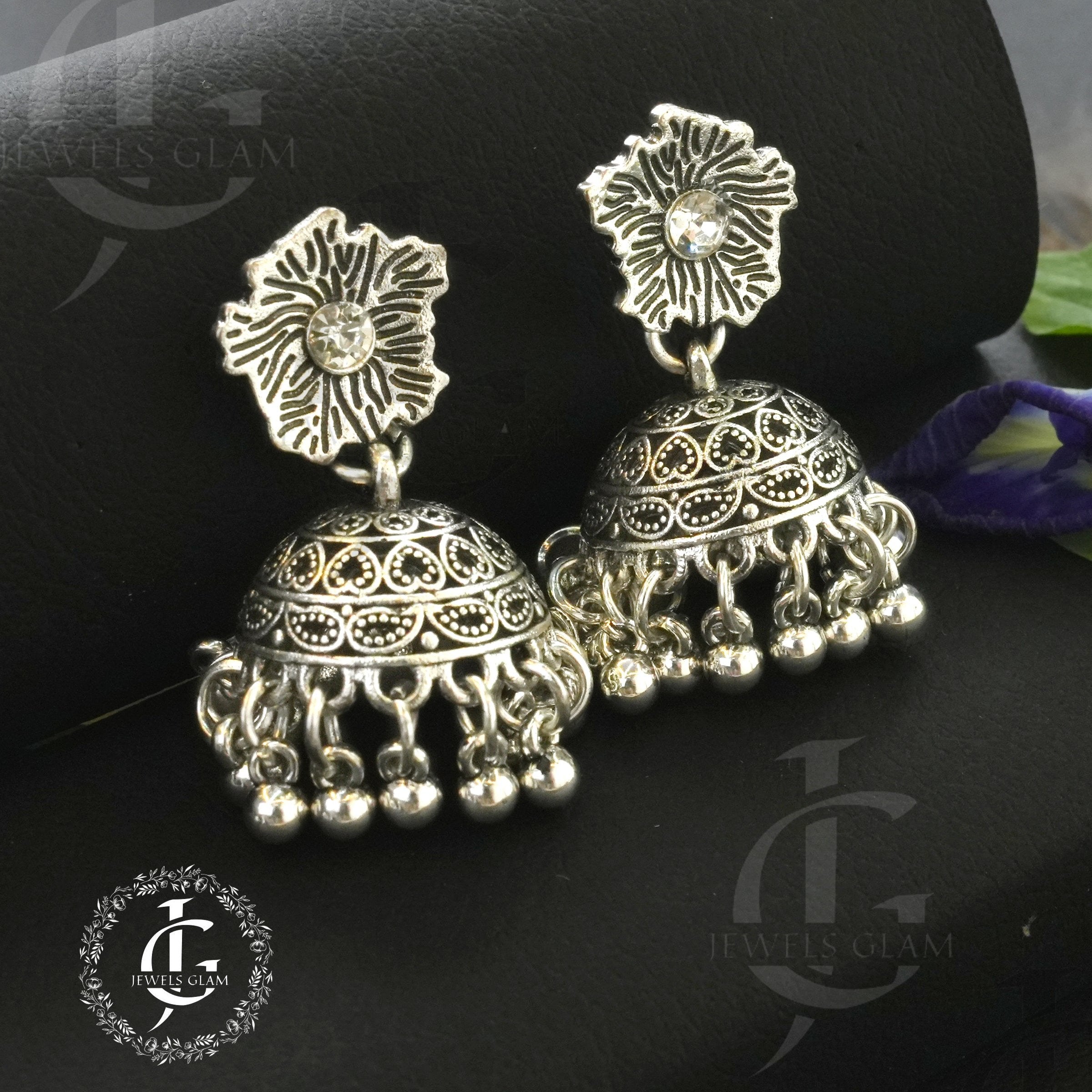 Matte Silver Jhumki