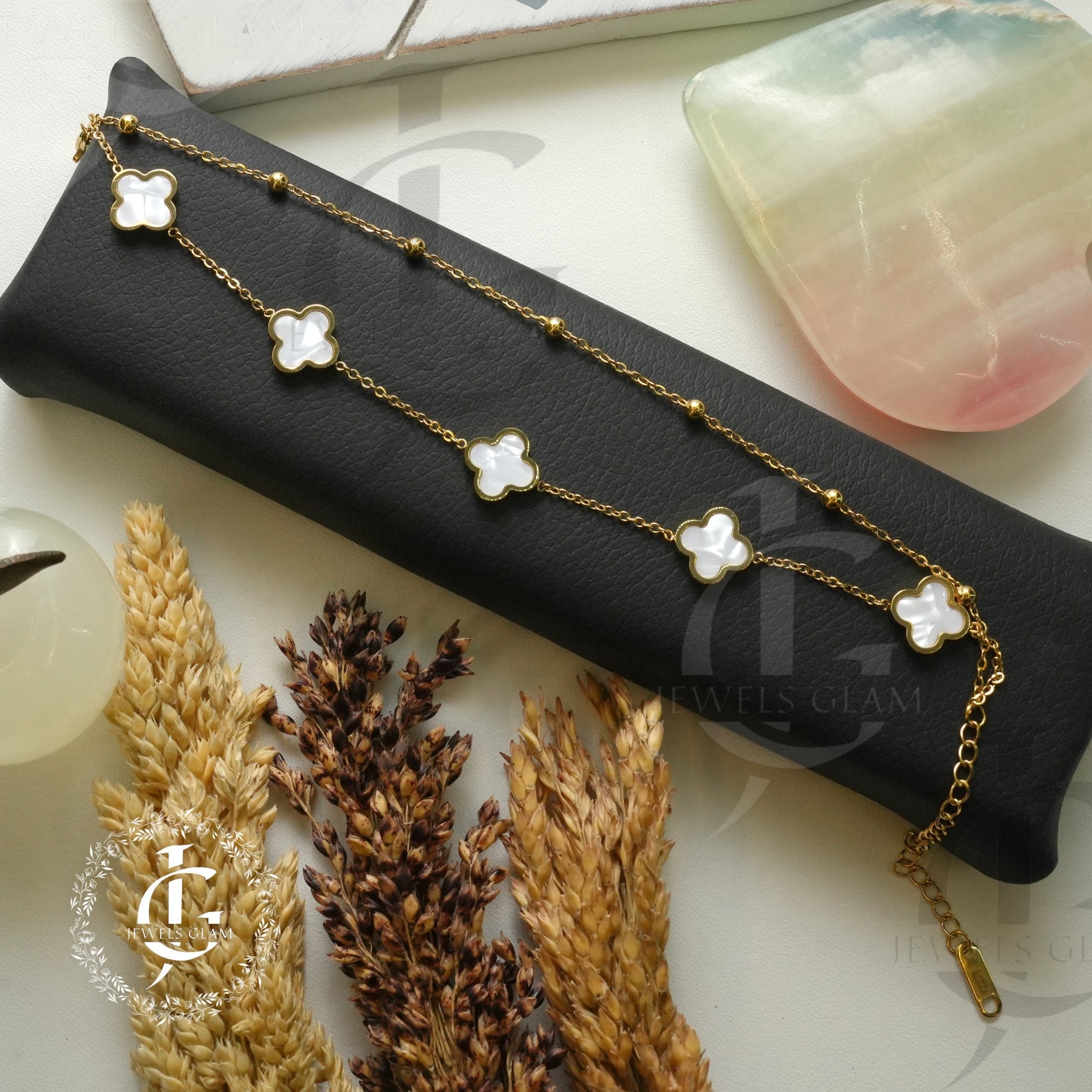 White Clover Double Layered Bracelet