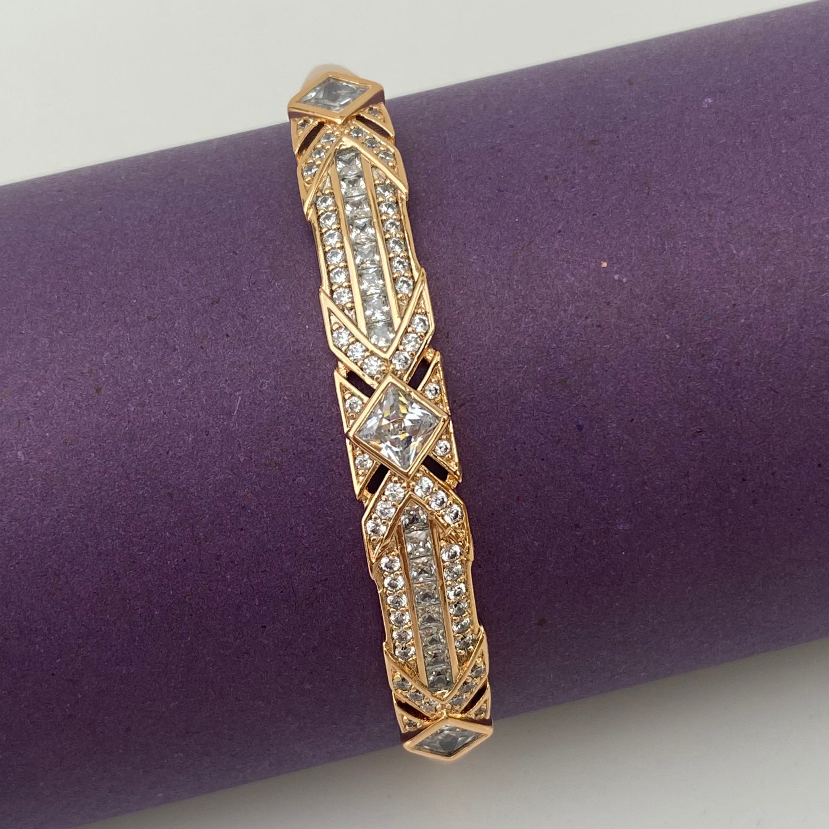 Golden Studded Zircon Bracelet