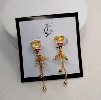 Gold Earring With Chain