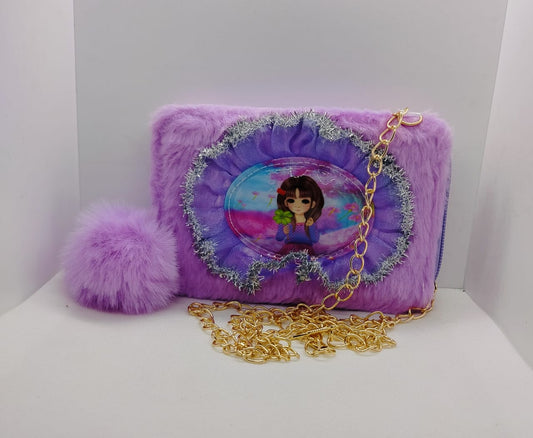 Wallet with lighting purple
