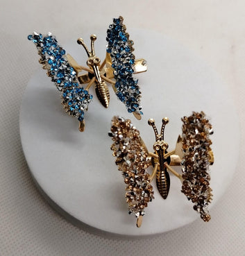 Shimmery Butterfly Hairpins 2pc