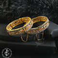 Exquisite Gold and Crystal-Studded Bridal Bangles