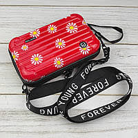 floral case purse red