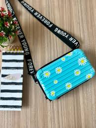 floral case purse iceblue
