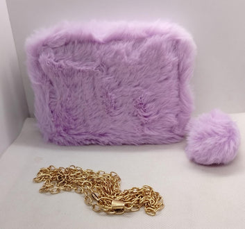 Purple Fluff Clutch