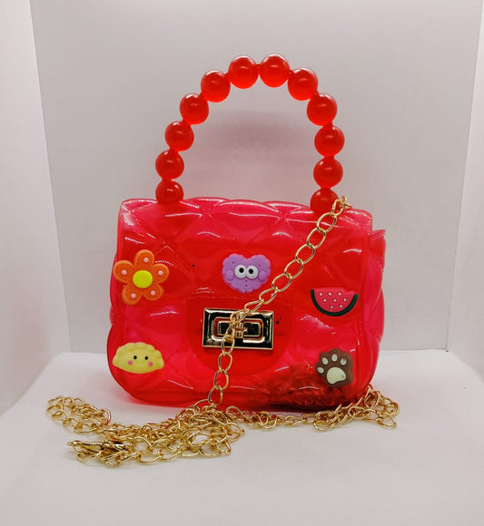 funky silicon red Purse