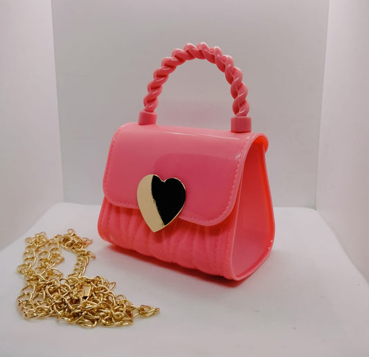 Silicone Purse Light pink heart