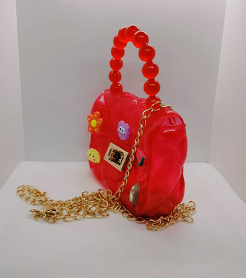 funky silicon red Purse