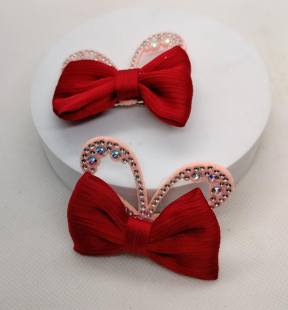 Silk Bow Hairpins 2pc