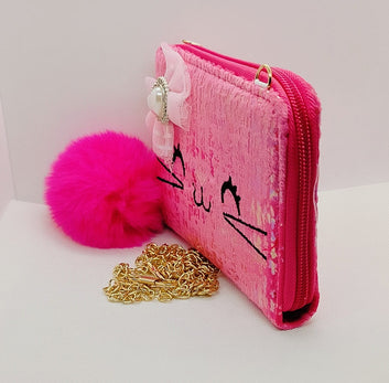 Kitten purse pink